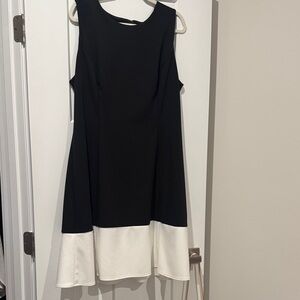 Liz Claiborne Two-Tone Black and White Mini Dress